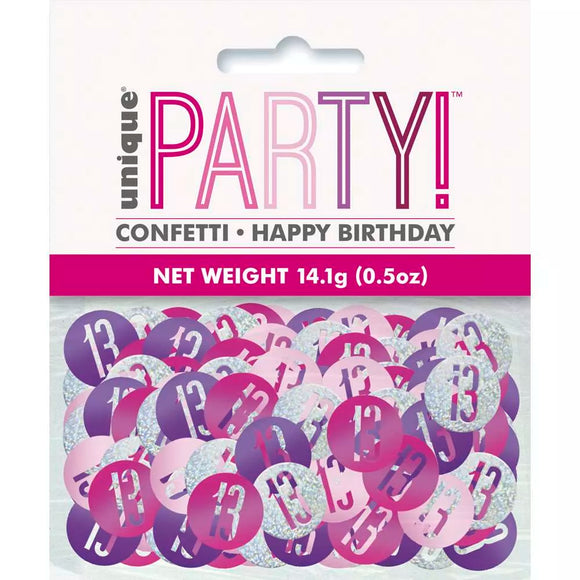 Pink And Silver 13 Metallic Confetti 14g