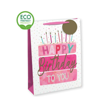 Happy Birthday To You Pink Cake Large Gift Bag