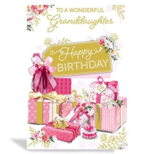 To A Wonderful Granddaughter Birthday Greeting Card