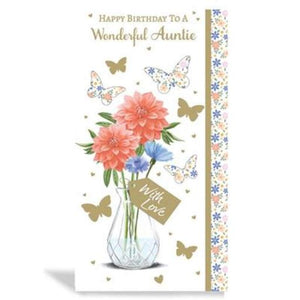 To A Wonderful Auntie Birthday Greeting Card