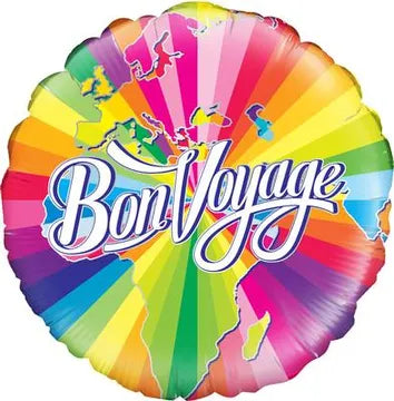 Bon Voyage Helium Filled Foil Balloon