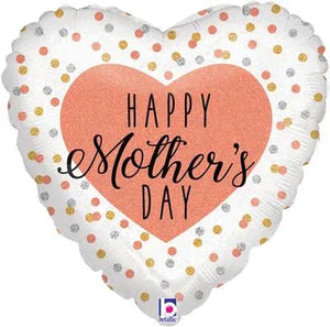 Happy Mother's Day Glittering Rose Gold Helium Filled Foil Balloon