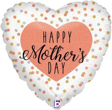 Happy Mother's Day Glittering Rose Gold Helium Filled Foil Balloon