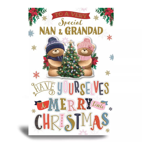 To A Very Special Nan And Grandad Christmas Greeting Card