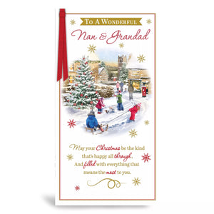 To A Wonderful Nan And Grandad Christmas Greeting Card