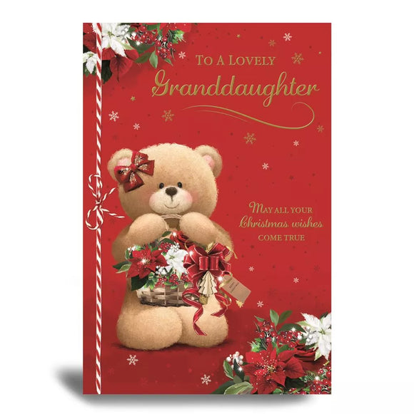 To A Lovely Granddaughter Christmas Greeting Card