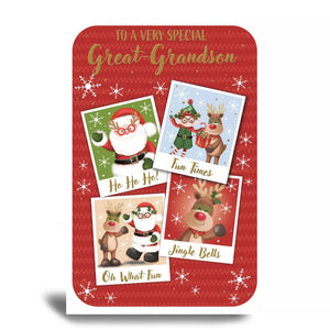 To A Very Special Great-Grandson Christmas Greeting Card