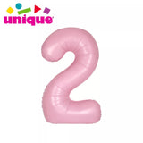 Matte Powder Pink Number Supershape Helium Filled Foil Balloon