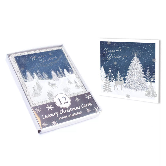 Outdoor Scene Christmas Greeting Cards (Box of 12)