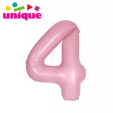 Matte Powder Pink Number Supershape Helium Filled Foil Balloon