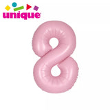 Matte Powder Pink Number Supershape Helium Filled Foil Balloon