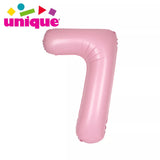 Matte Powder Pink Number Supershape Helium Filled Foil Balloon