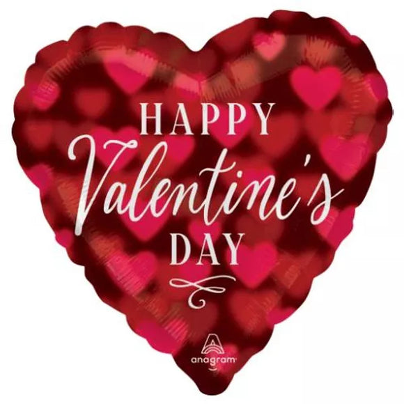 Happy Valentine's Day Romantic Glow Heart Shape Helium Filled Foil Balloon