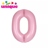 Matte Powder Pink Number Supershape Helium Filled Foil Balloon