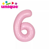 Matte Powder Pink Number Supershape Helium Filled Foil Balloon