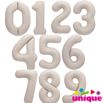 Nude Matte Number Supershape Helium Filled Foil Balloon