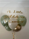 Personalised Clear Helium Filled Single Bubble Balloon With Balloons