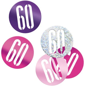 Pink And Silver 60 Metallic Confetti 14g