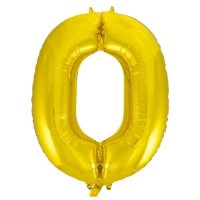 Gold Number Supershape Helium Filled Foil Balloon