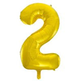 Gold Number Supershape Helium Filled Foil Balloon