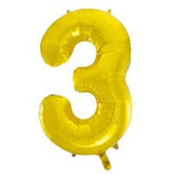 Gold Number Supershape Helium Filled Foil Balloon