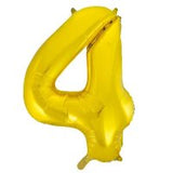 Gold Number Supershape Helium Filled Foil Balloon