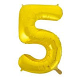 Gold Number Supershape Helium Filled Foil Balloon