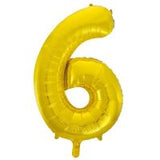 Gold Number Supershape Helium Filled Foil Balloon