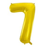 Gold Number Supershape Helium Filled Foil Balloon