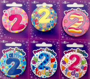 Age 2 Small Birthday Badge