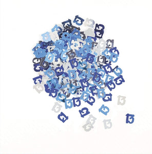 Blue And Silver 13 Metallic Confetti 14g