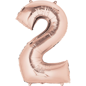 Rose Gold 16" Air Fill Number Foil Balloon