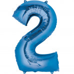 Blue 16" Air Fill Number Foil Balloon