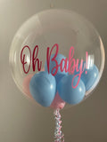 Personalised Clear Helium Filled Single Bubble Balloon With Balloons