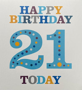 Happy Birthday 21 Today Birthday Greeting Card