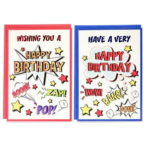 Comic Style Birthday Greeting Card